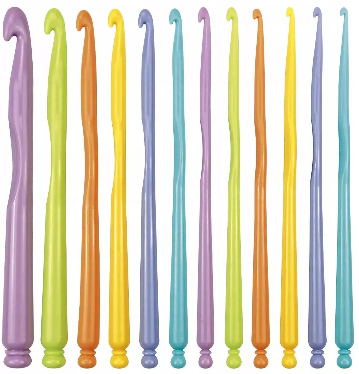 Szydełka plastikowe 148mm 12szt