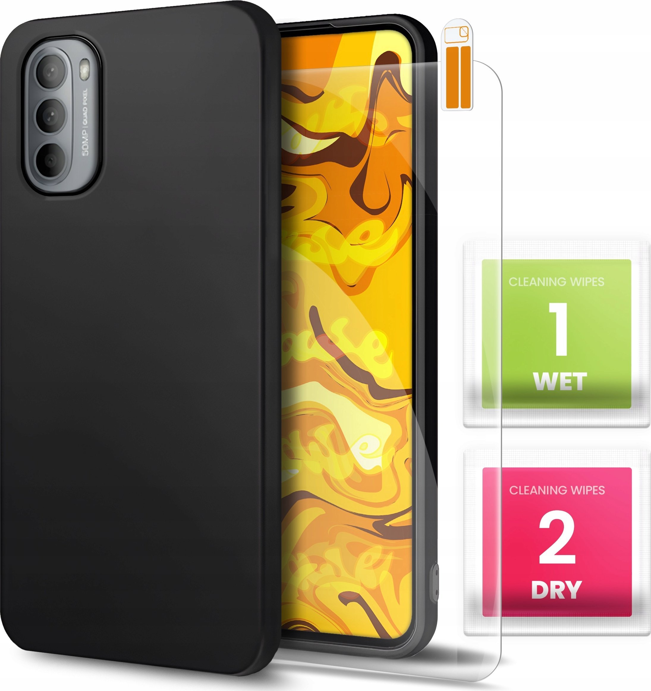 Hello Case Etui do Motorola Moto G31 / G41 (Czarne, Matowe, Obudowa Slim) SZKŁO