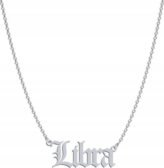 Radziszewska Jewellery Naszyjnik Srebrny Znak Zodiaku Wag Libra 925 Łańcuszek Dedykacja Prezent