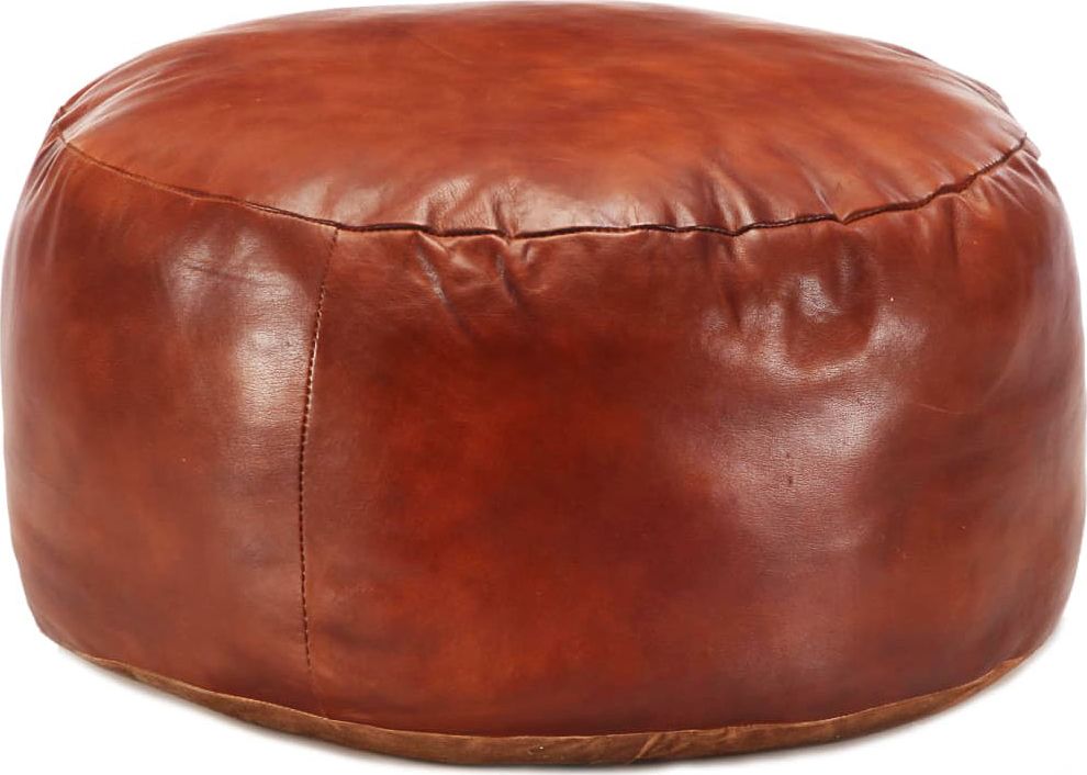 Elior Brązowa okrągła pufa - Mambo 2X