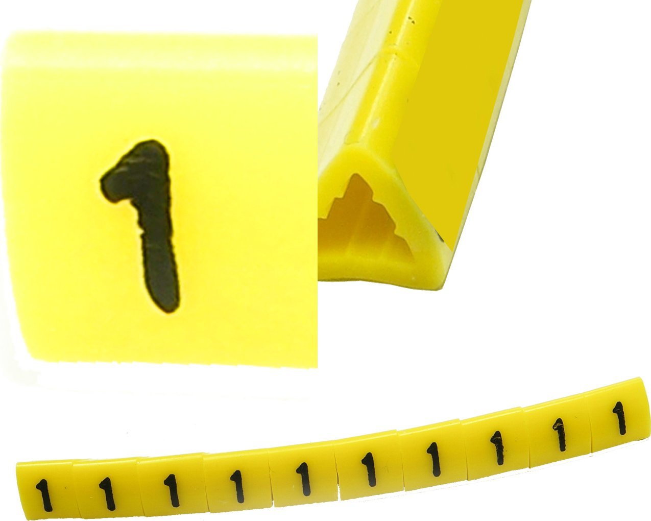 Ergom Oznacznik przewodów OZ-1 1 żółte 100szt