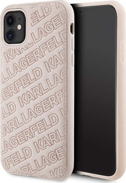 Karl Lagerfeld KLHCN61PQKPMP iPhone 11 / Xr 6.1" różowy/pink hardcase Quilted K Pattern