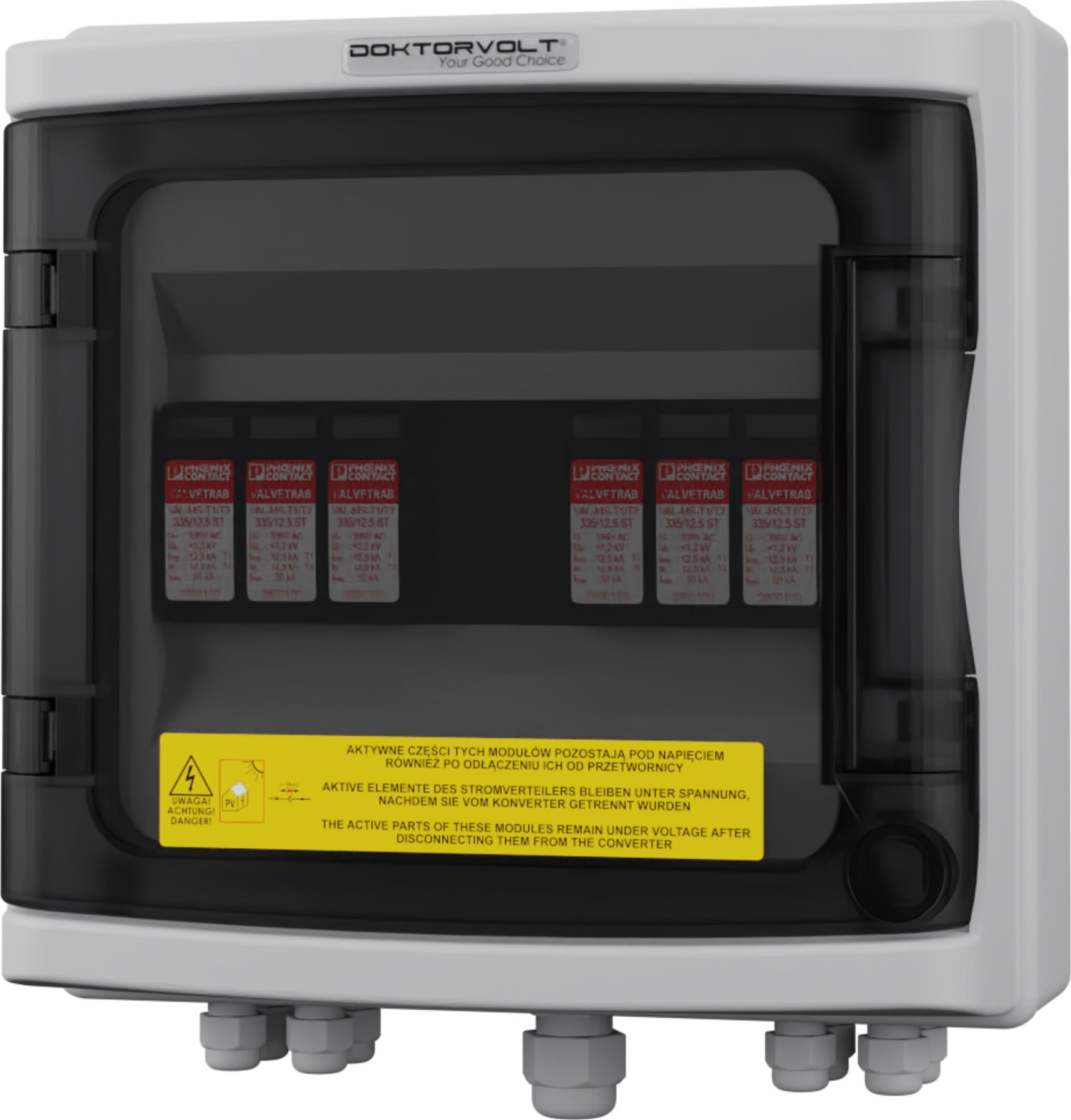 Doktorvolt Rozdzielnica PV Fotowoltaiczna Solarna 2-Stringowa DC 1000V T2 PG Phoenix Contact Doktorvolt 4432