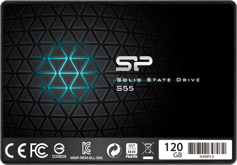 Dysk SSD Silicon Power Silicon Power | Slim S55 | 120 GB | SSD sąsaja SATA | Skaitymo greitis 550 MB/s | Rašymo greitis 420 MB/s