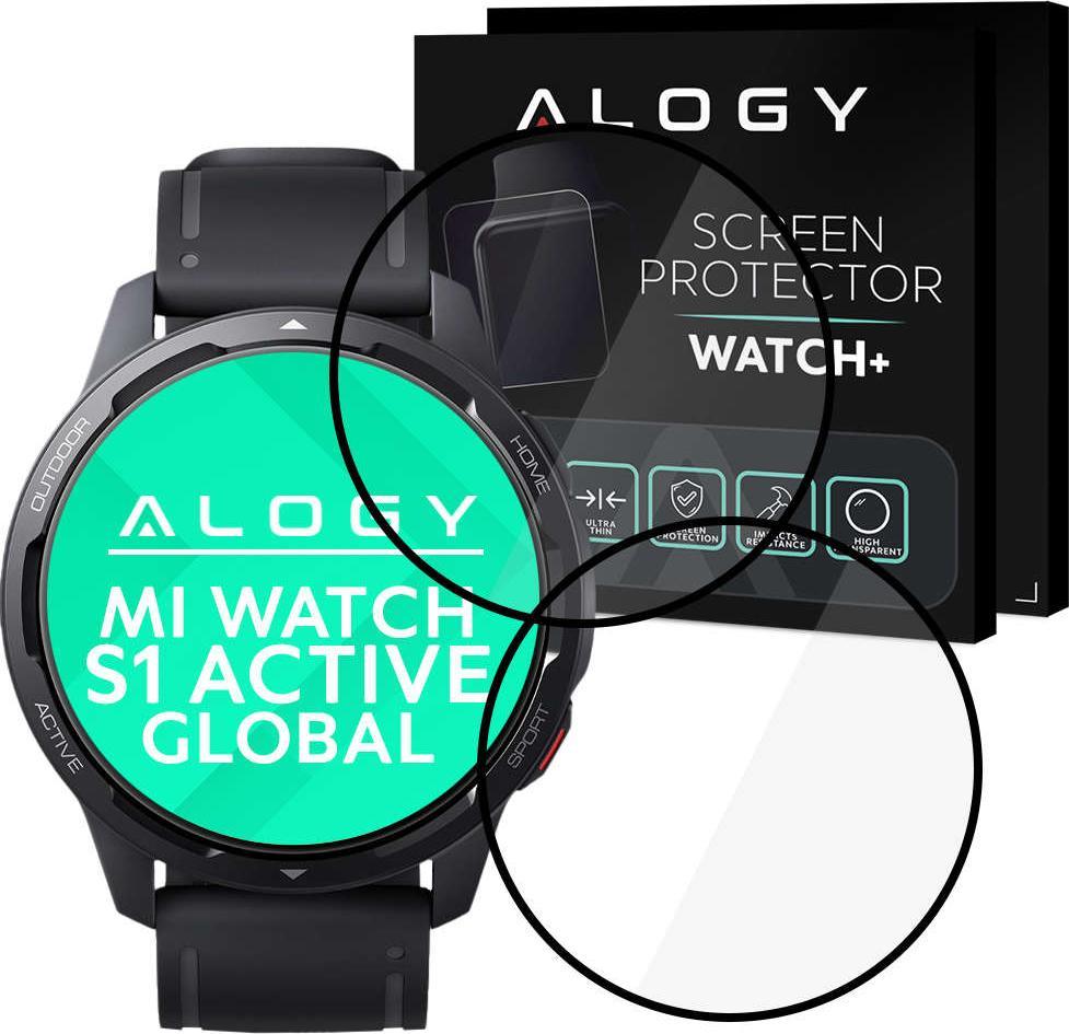 Alogy 2x Szkło na smartwatch elastyczne 3D do Xiaomi Amazfit GTR 3 Pro Black uniwersalny