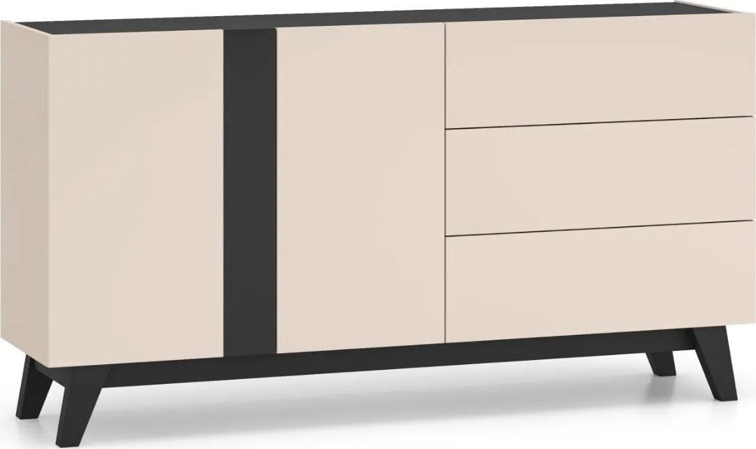 Komoda FRESHION 03 2D3S 160 kaszmirowa/czarna ML MEBLE