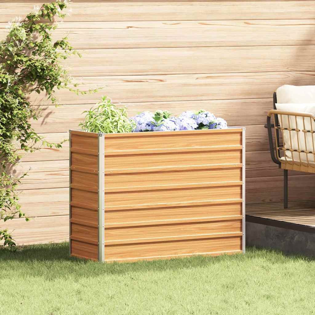 Skrzynia ogrodowa vidaXL Podniesiona grządka ogrodowa Jasny Brąz 100 x 40 x 77 cm