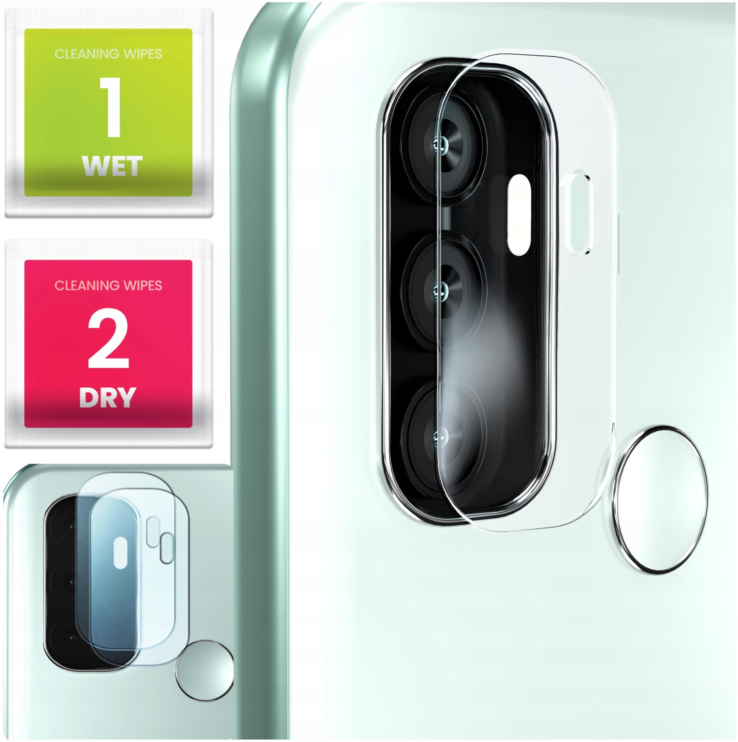 2-PAK Szkło Na Aparat Do Oppo A53s / A53 2020 (Hartowane, Na Obiektyw, 9H)