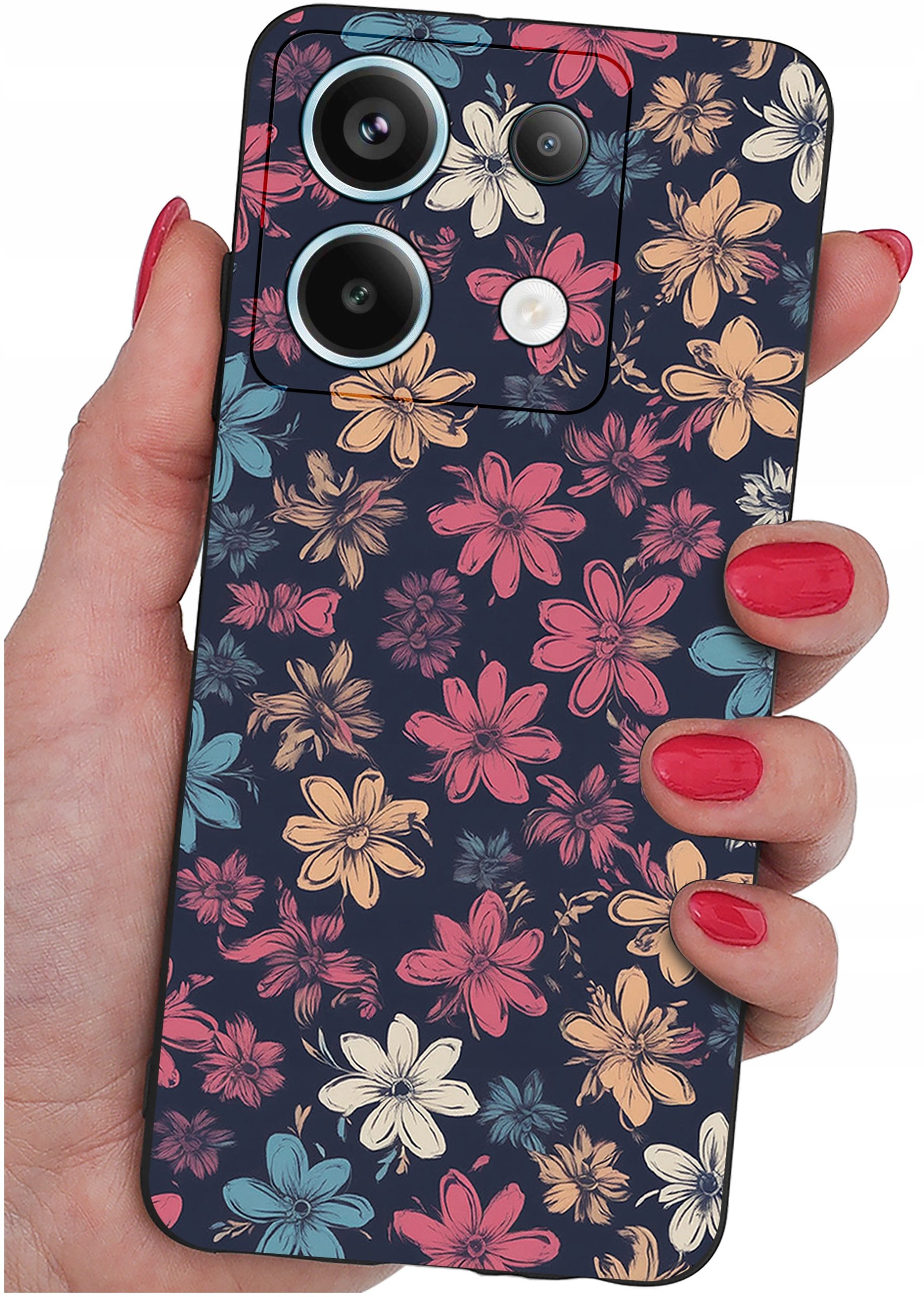 ETUI do Xiaomi Redmi Note 13 Pro 5G WZORY |SILIKONOWE MATT CASE +SZKŁO 9H