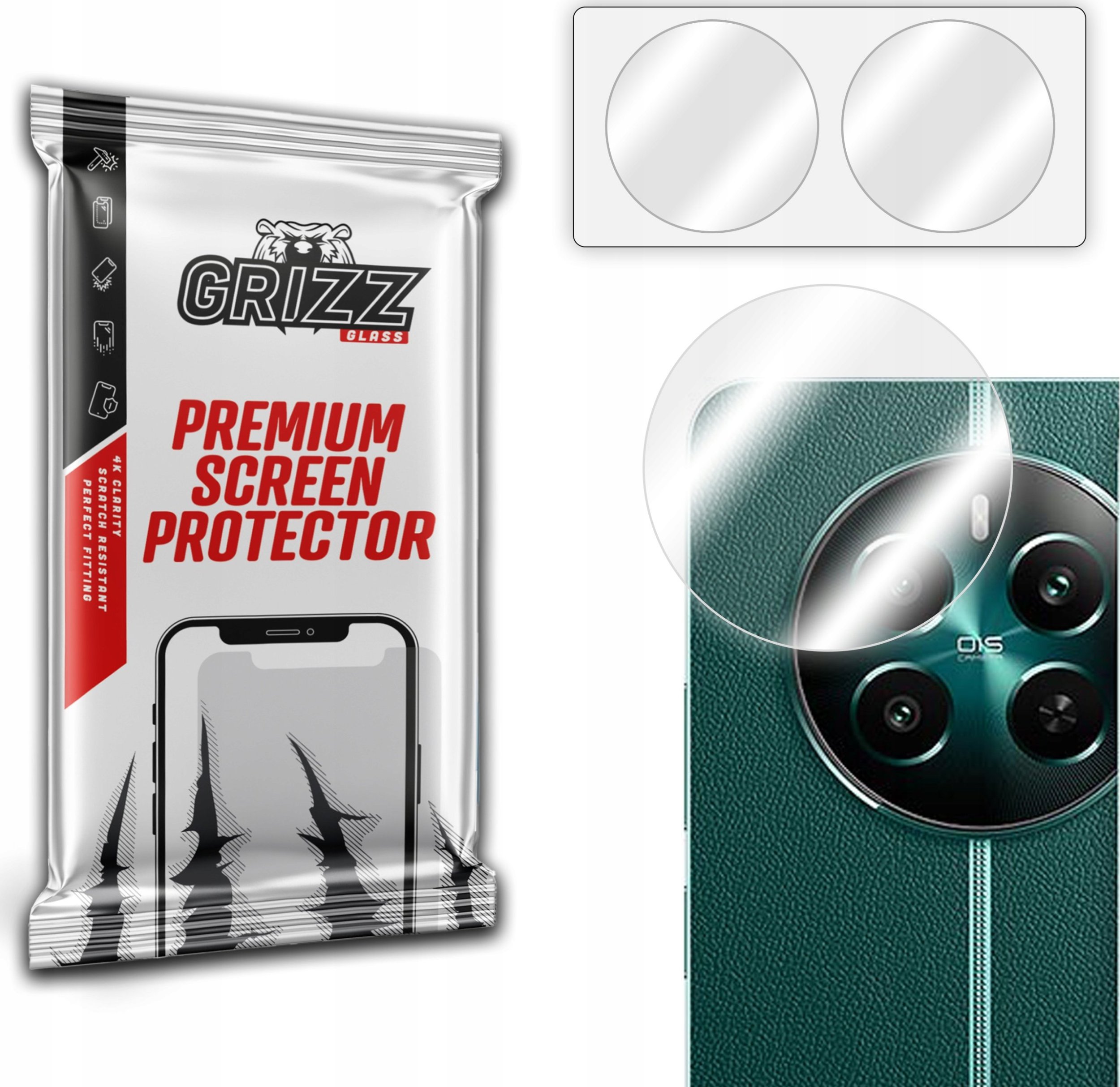 GrizzGlass Szkło na aparat GrizzGlass HybridGlass Camera do Realme 12 Plus