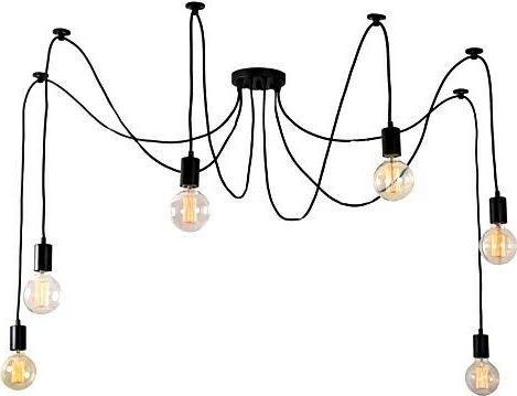 Lampa wisząca ECpower ZD74 LAMPA SUFITOWA ŻYRANDOL PAJĄK 6 RAMION E27 uniwersalny