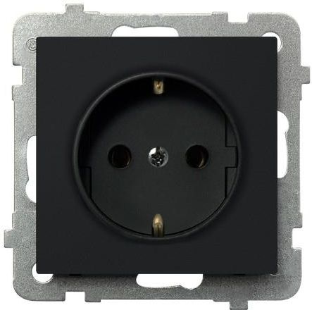 Ospel Gniazdo Sonata pojedyncze schuko czarny metalik (GP-1RS/m/33)