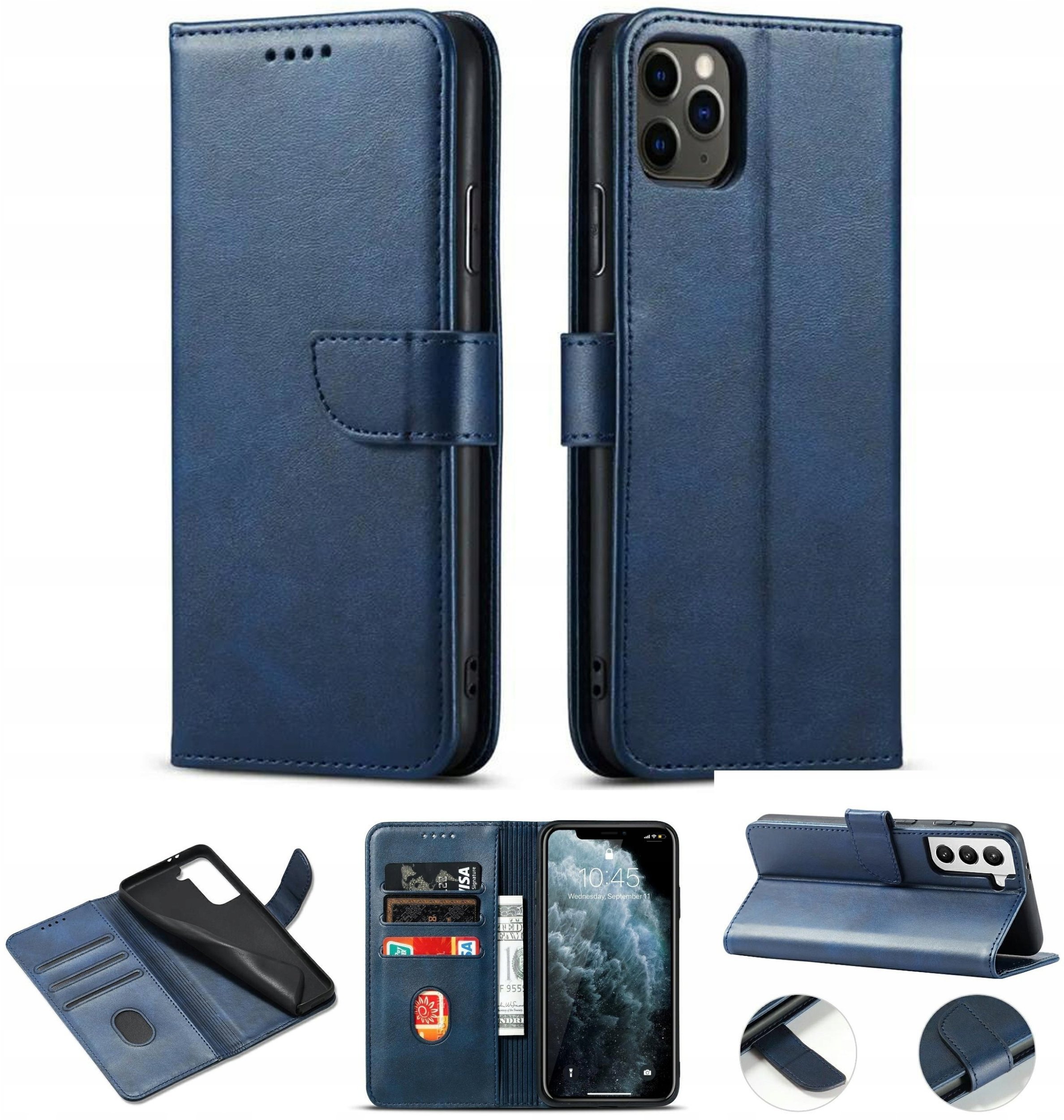 Kabura magneto wallet do Samsung Galaxy A17 5G granatowy