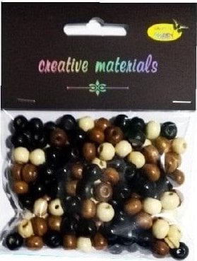 Hipo Koraliki drewniane mix ok 26g ok150szt