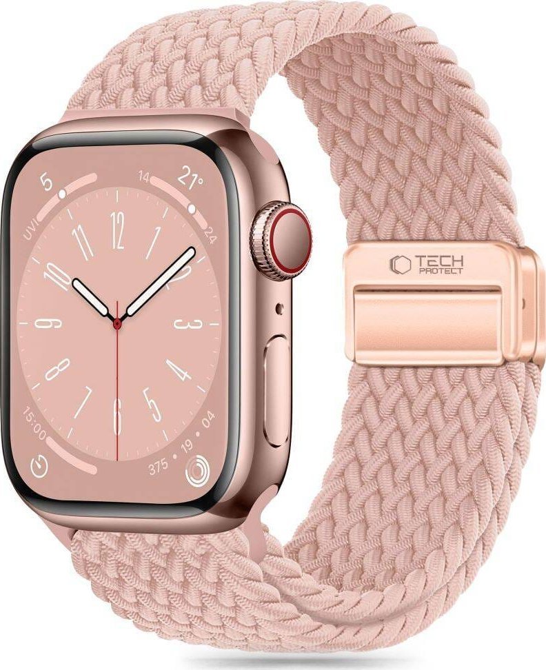 Tech-Protect Pasek do APPLE WATCH 4 / 5 / 6 / 7 / 8 / 9 / SE / ULTRA 1 / 2 (42 / 44 / 45 / 49 MM) Tech-Protect Nylonmag Dusty Rose różowe
