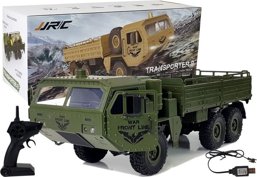 Lean Sport Auto Wojskowe Zdalnie Sterowane 47 cm Transporter Terenowy 6 Kół R/C