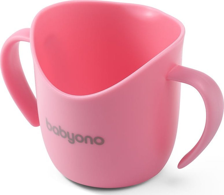 BabyOno Kubek treningowy do nauki picia ergonomiczny Flow różowy BabyOno