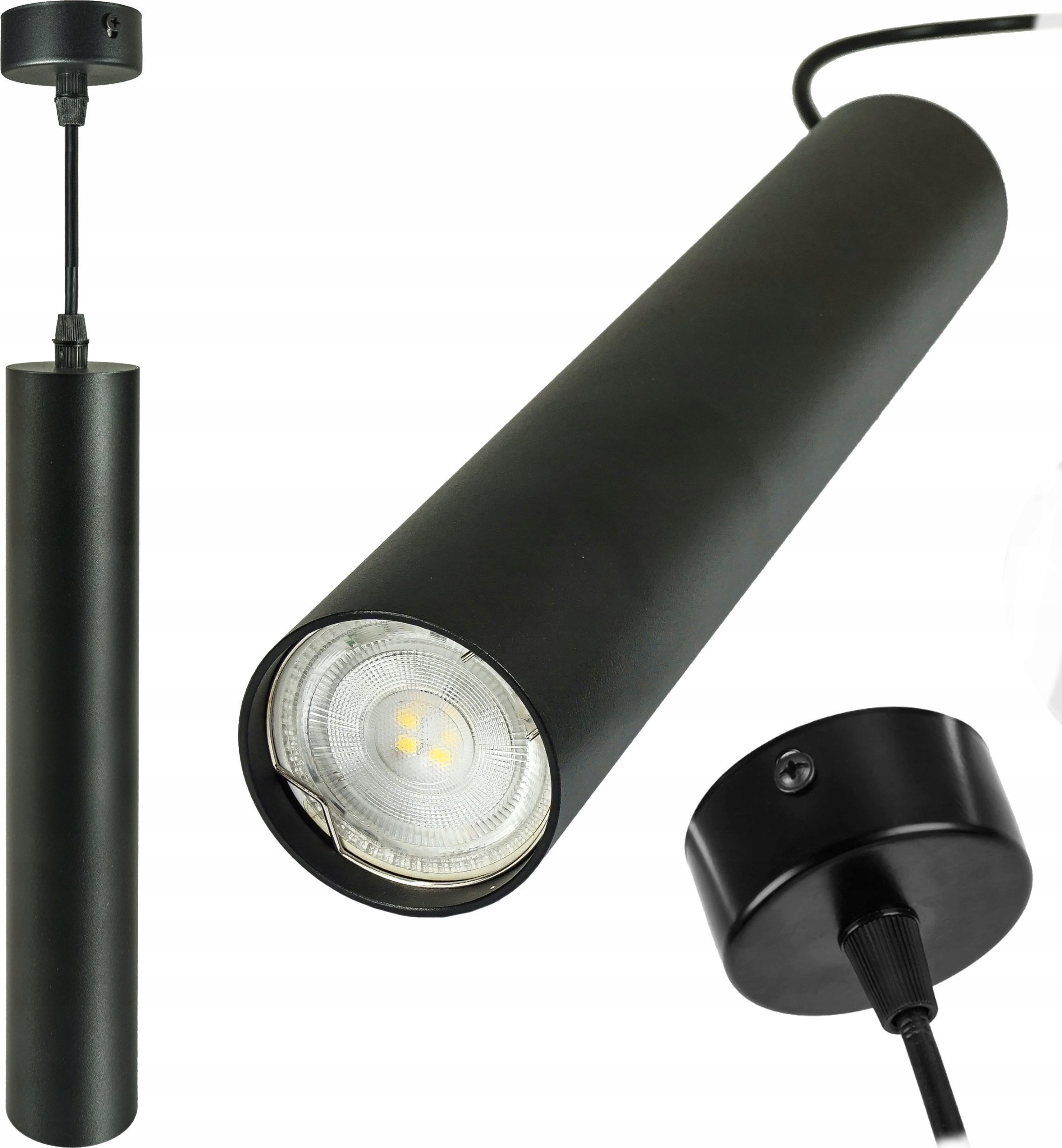 Lampa wisząca ECOLIGHT2 Eco Light EC79976 lampa wisząca zwis 1x35W GU10 czarna
