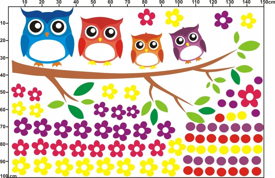 naSciane Naklejka ścienna XXL sowa sowy na gałęzi