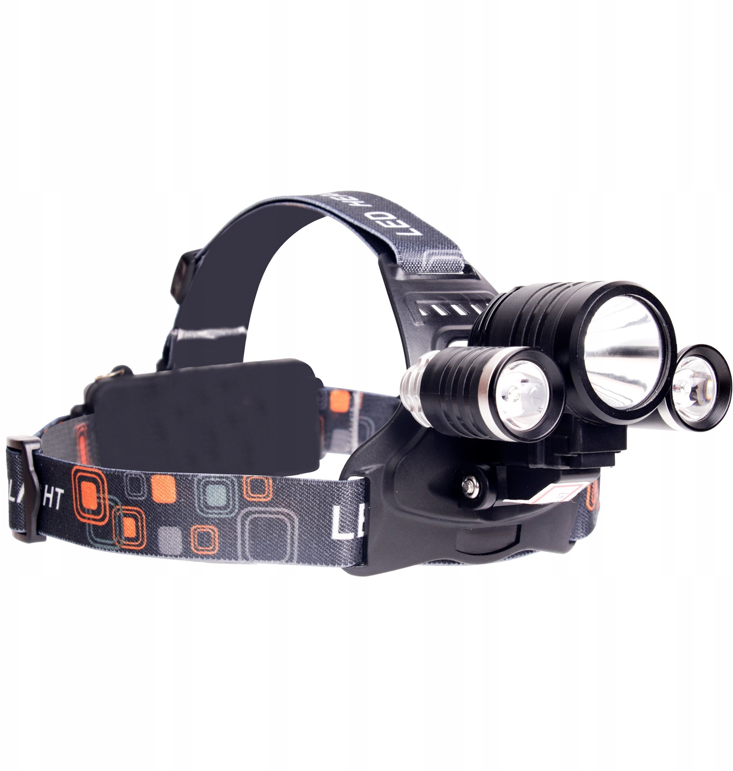 LATARKA LED CZOŁOWA 5W T6 + 2X CREE AKU 0478