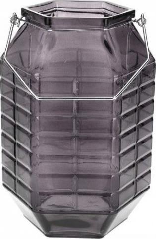 Koopman Świecznik szklany dekoracyjny czarny 28 cm