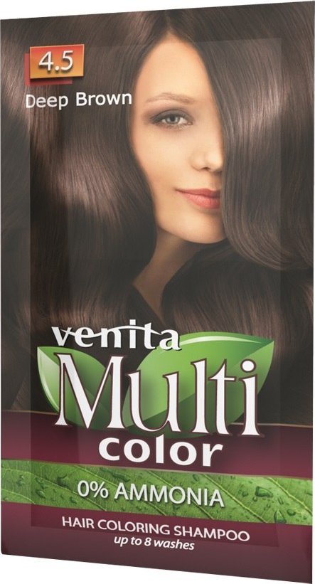 VENITA_MultiColor szampon koloryzujący 4.5 Ciemny Brąz 40g