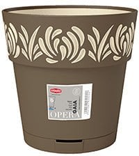 Puku pods ar paliktni Gaia O15x15cm bruns 8003507883024