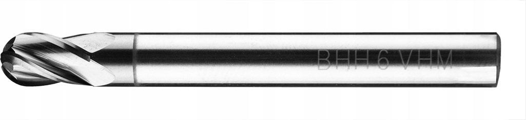 Frez węglikowy Baildon DIN 6527 L FWP2L 5 mm, VHM TiAlN, Z2, 57-10 mm