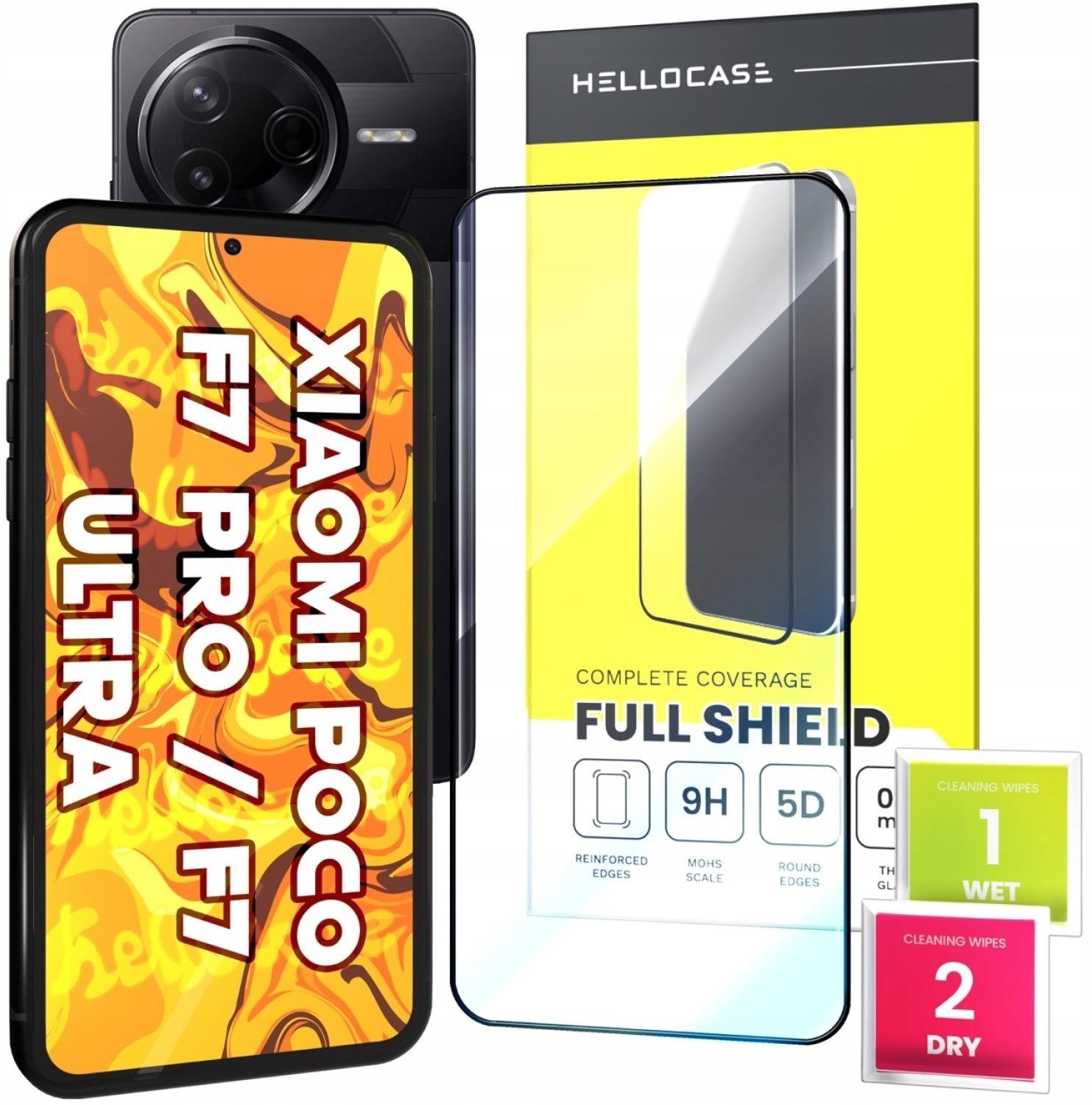 Szkło Hartowane Do Xiaomi Poco F7 Pro / F7 Ultra (Pełne, 5D, Szybka, 9H)