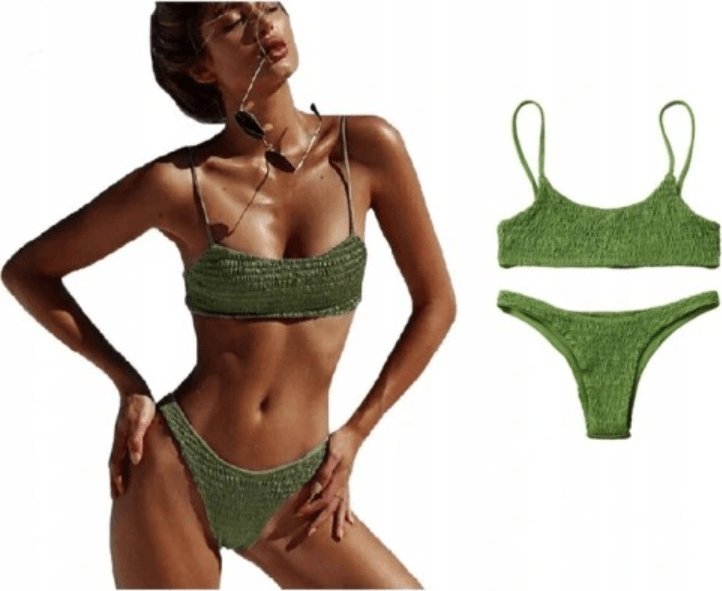 Pan i Pani Gadżet Strój kąpielowy marszczony ZIELONY M