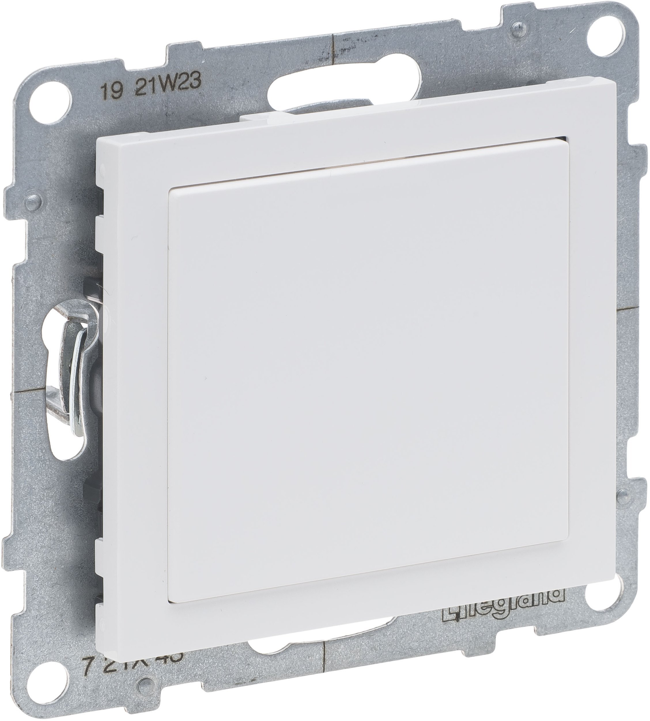 BLANKING PLATE WITH MOSAIC ADAPTOR WHITE