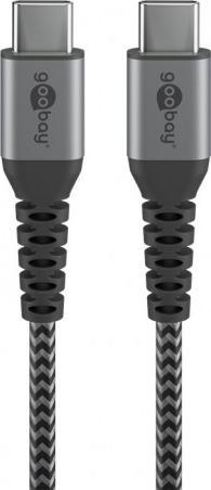 Kabel USB Goobay USB-C - USB-C 1 m Szary (49302)