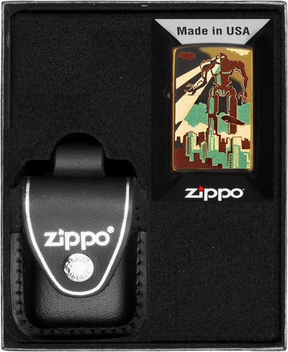 Zestaw ZIPPO Zapalniczka ROBOT IN CITY DESIGN Prezentowy No3