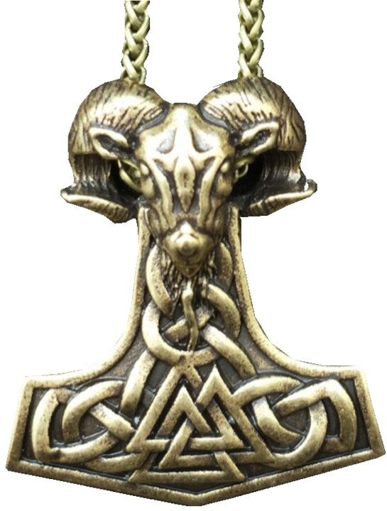 NASZYJNIK MŁOT THORA Valknut Kompas Baran 126