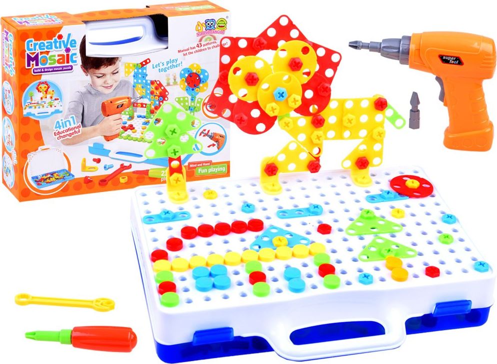 Jokomisiada Kreatywny zestaw klocki 237 ele. wkrętarka ZA3969