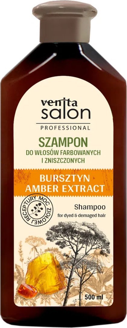 Venita Salon professional szampon wzmacniający do włosów zniszczonych i farbowanych-bursztyn 500ml