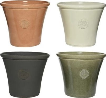 Kaemingk Osłonka z polikamienia ozdobna okrągła na kwiaty 40x45,5cm