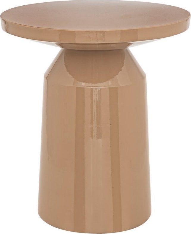 Stolik pomocniczy boczny metalowy beżowy