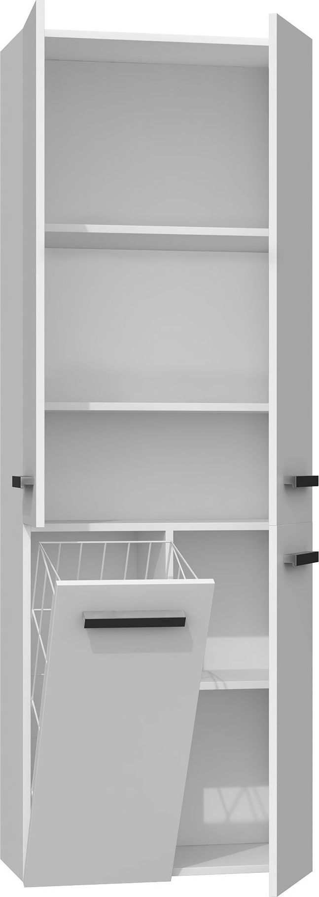 Elior Szafka łazienkowa Malmo 3X - biały połysk