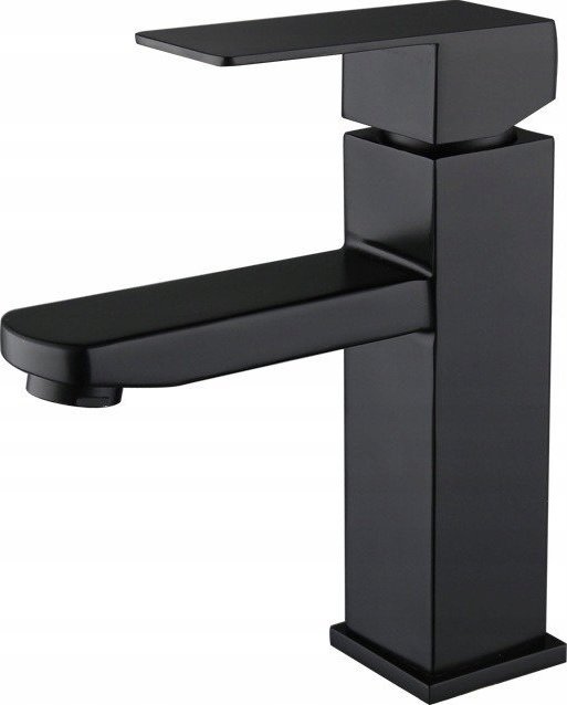 Bateria umywalkowa Delvant DELVANT SQUARE BATERIA UMYWALKOWA STAL CZARNA