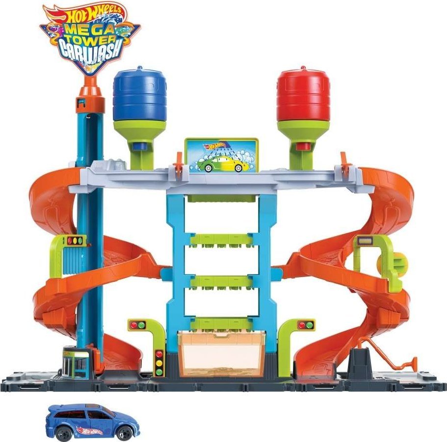 Mattel Zestaw City Zakręcona megamyjnia z samochodem (HDP05)