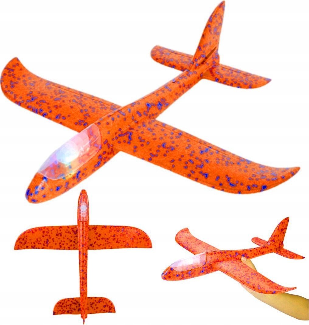 PrzydaSie Samolot Styropianowy Szybowiec 47 Cm Świecący Led