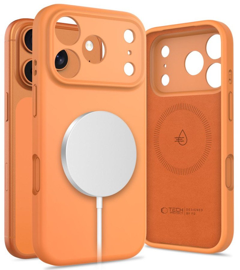 TECH-PROTECT SILICONE MAGSAFE IPHONE 17 PRO MAX COSMIC ORANGE