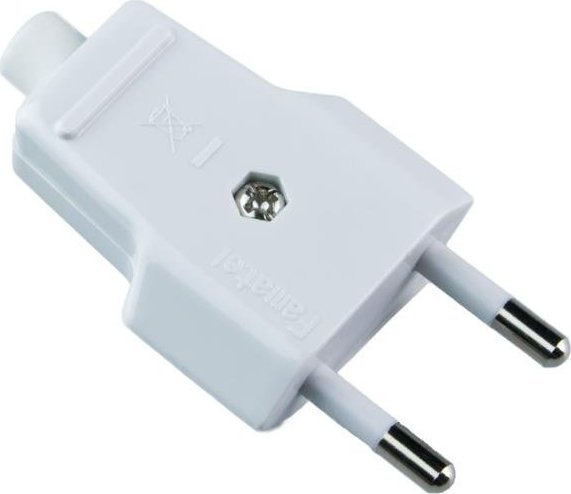 DPM Solid WTYCZKA PŁASKA BEZ UZIEMIENIA BIAŁA DO LAMPKI