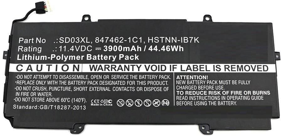 Laptop Battery for HP 44.46Wh