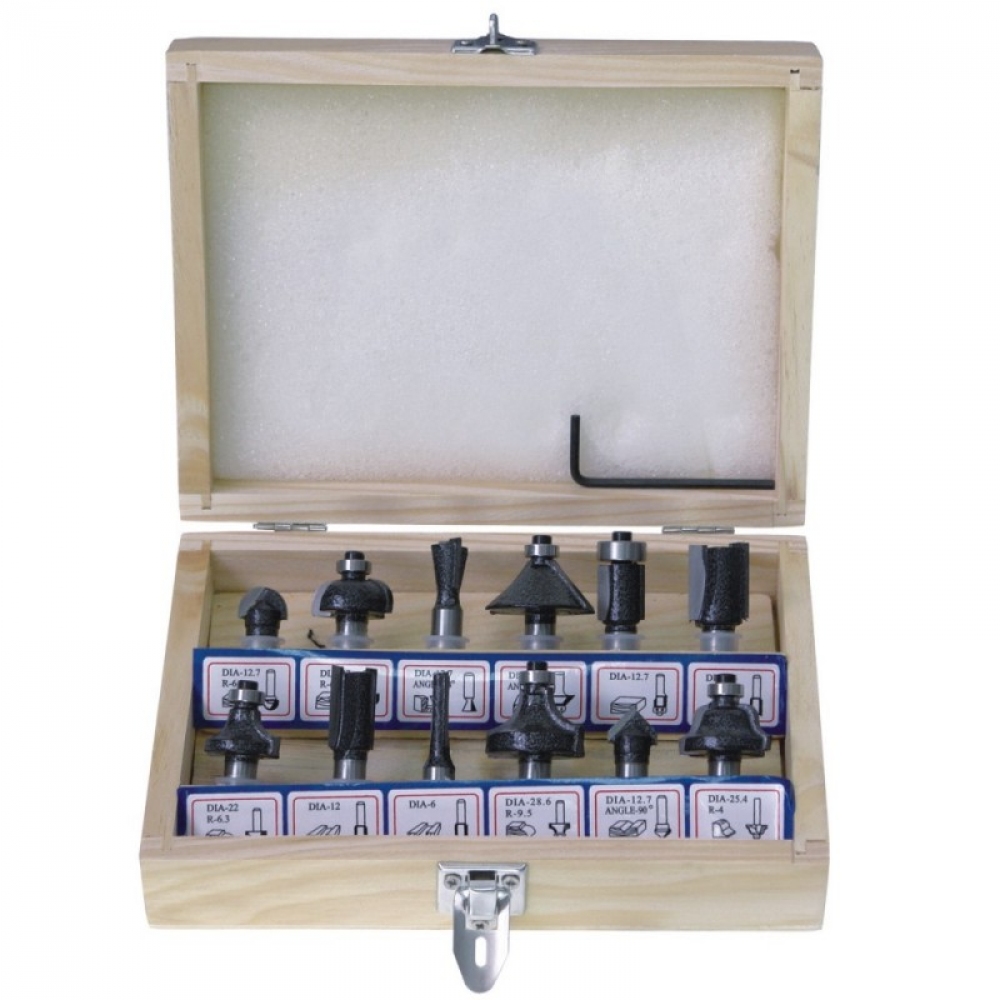 Dedra Zestaw 12 frezów kształtowych z węglikiem (0780)