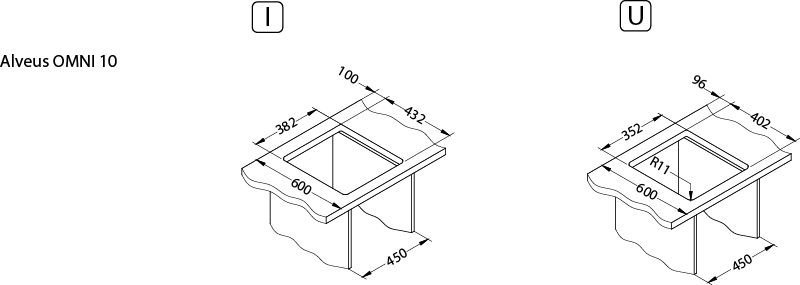 Zlewozmywak Alveus Alveus OMNI 10 G90 Black Edition (40x45) 1 kom. z syfonem Black