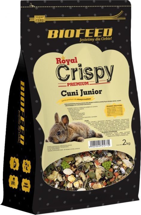 Biofeed BIOFEED Royal Crispy Premium Cuni Junior 2kg - dla młodych królików