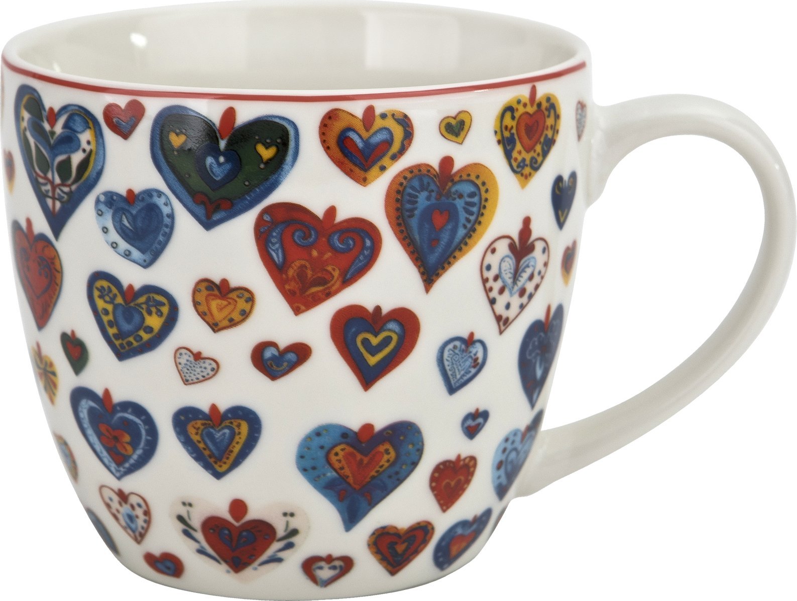 Kubek porcelanowy 460 ml Kolorowe Serca 3