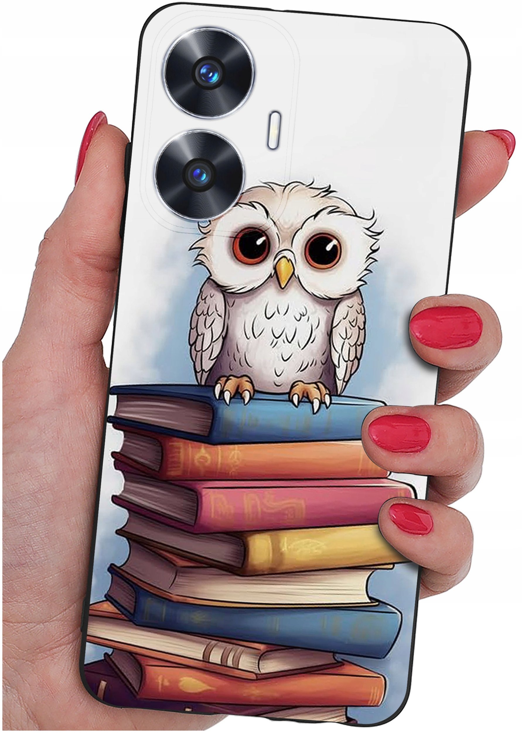 ETUI do Realme C55 WZORY |SILIKONOWE MATT CASE + SZKŁO 9H